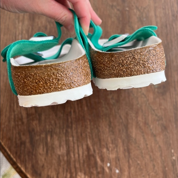 Birkenstock emerald green suede Arizona narrow fit  Sandals size 7-7.5 (38)